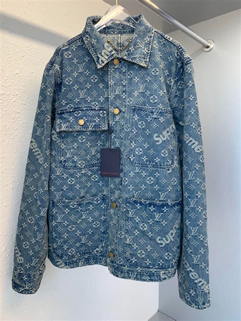 louis vuitton x supreme denim jacket replica|More.